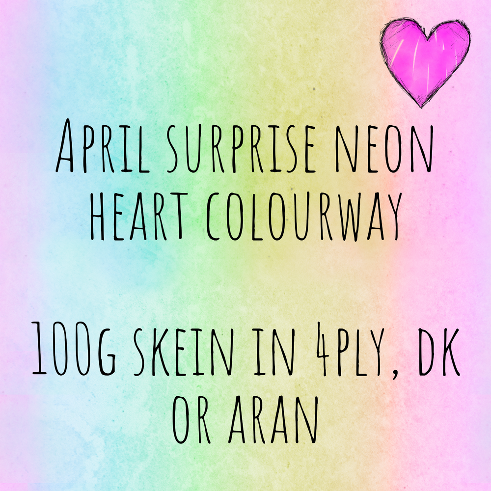 April Surprise Neon Heart // Available until 7th April