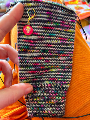 Pastel Neon Heart Micro-striping Odd Sock Skeins // 50g 4ply