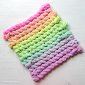 Neon Pastels Baby Alpaca Lace Rainbow Bundle // 13 colours // 5g & 10g // RTS